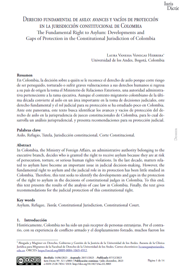 Derecho De Asilo Iuris Dictio