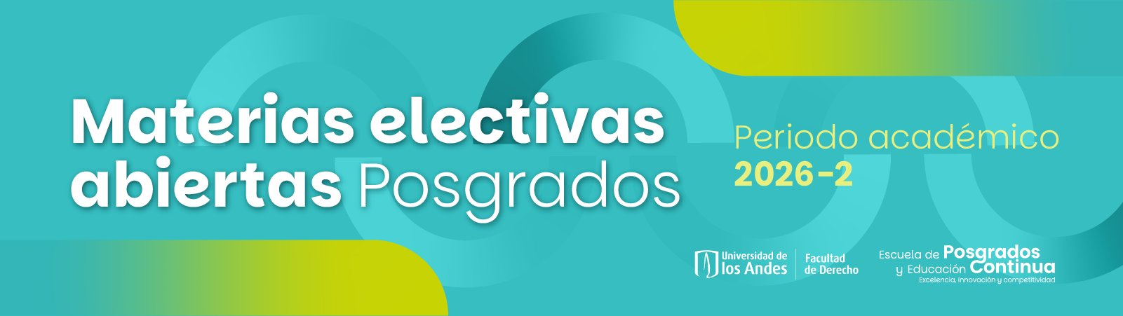 Materisa electivas de posgrados para el semestre 2026-2